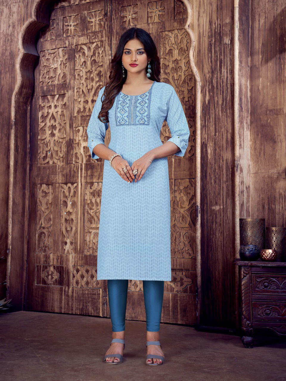 Viza lifestyle Princess Ethnic Wear Wholesale Cotton Kurtis Catalog